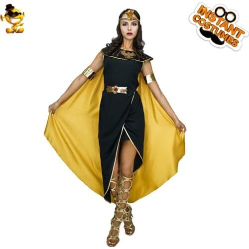 DSPLAY Adult Sexy Cleopatra Queen Elite Outfits Carnival Glamorous Original Newly Design Egyptian Female Pharaoh Deluxe Costume