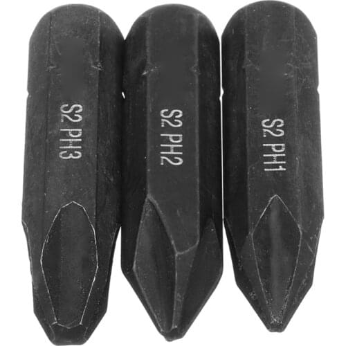3Pcs 8mm Replaceable Screw Impact Bit S2 Alloy Steel Material High Hardness Replaceable Magnetic Screwdriver Bits