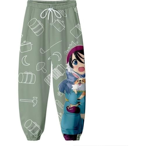 2021 New 3D Print Yuru Camp△ pattern Sweatpants Women/Men Fitness Joggers Spring High Street Anime Trousers Pants Sweatpant