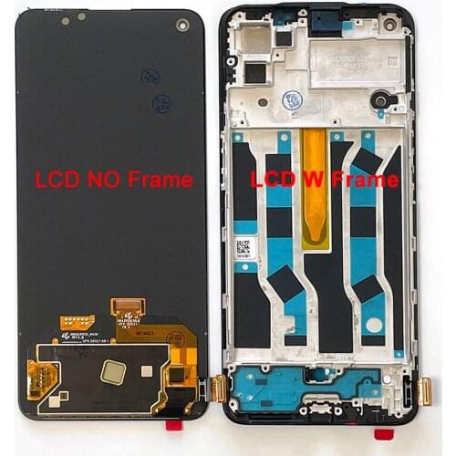 Original Amoled For Oppo Reno5 4G CPH2159 LCD Display Screen Touch Panel Digitizer For Reno5 5G CPH2145 PEGM00 PEGT00 LCD+Frame