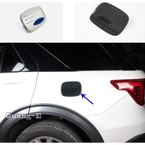 Car Dedicate Body Styling Gas/Fuel/Oil Tank Cover Cap Frame Trim Stick Parts 1pcs For Ford Explorer U625 2019 2020 2021