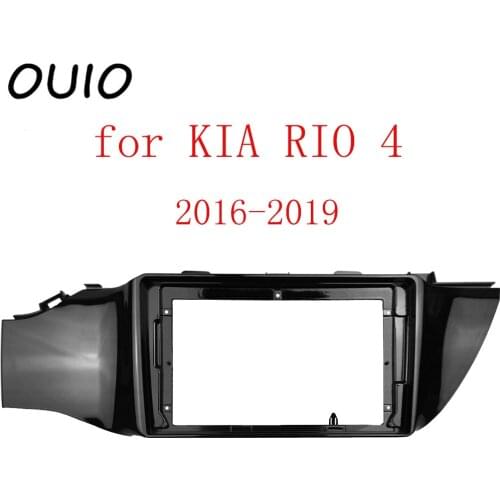 OUIO 9 inch car dashboard Double Din DVD frame decoration kit dashboard panel suitable for KIA RIO 4 2016-2019 frame