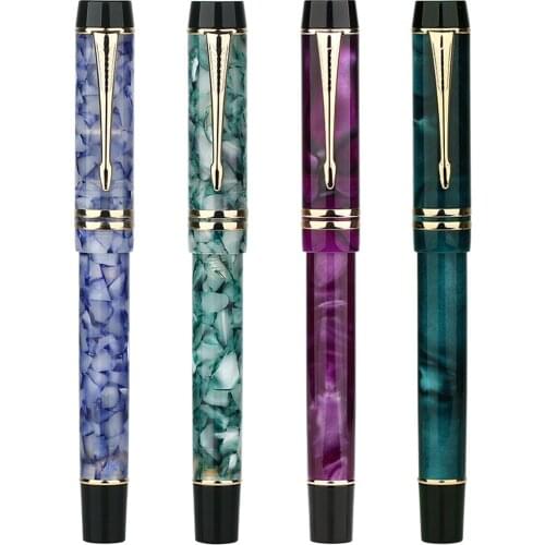 Moonman M600S Acrylic Resin Fountain Pen Iridium F Nib Ink Pen Original Box