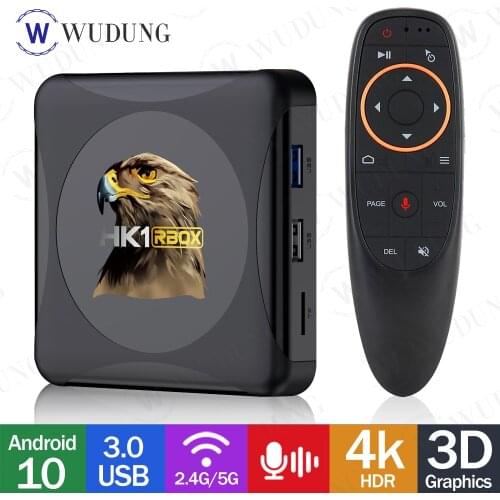 Smart TV Box Android 10.0 HK1 RBOX R1 MINI 4GB RAM 64GB ROM Android 10 TV BOX 4K 3D Media Player USB3.0 Set Top Box Youtube