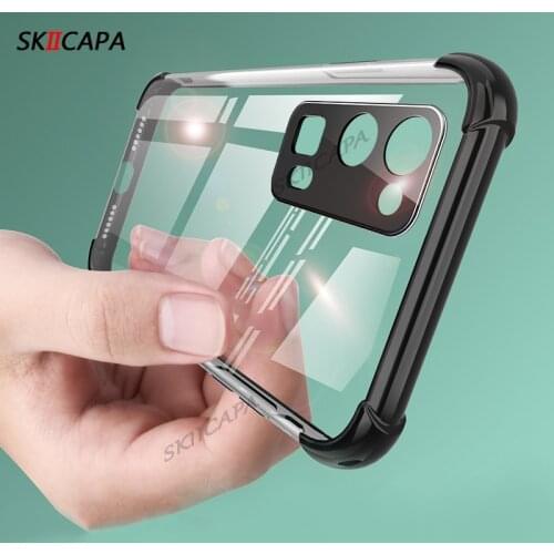Plating Airbag Shockproof Phone Case For Huawei Nova 7 6 5 Pro 5T P40 Lite 5G Honor V30 30 20 Pro 30S Soft Silicone Clear Cover