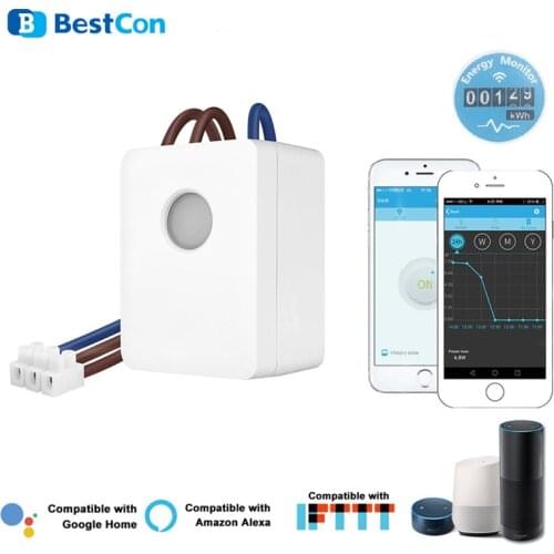 BroadLink BestCon SCB1E Remote Control Wifi Power Meter Switch Works with Alexa Google Assistant Voice Control Smart House