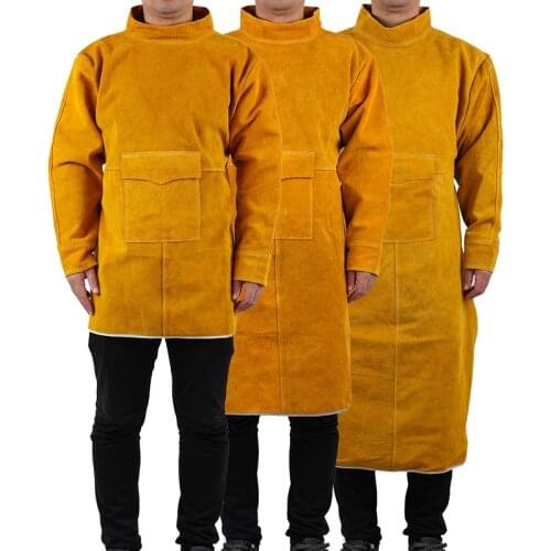 Cowhide Work Clothes Apron Welding Protective Clothing Heat and Fire Resistant Welders Safety Clothing Welding Apron
