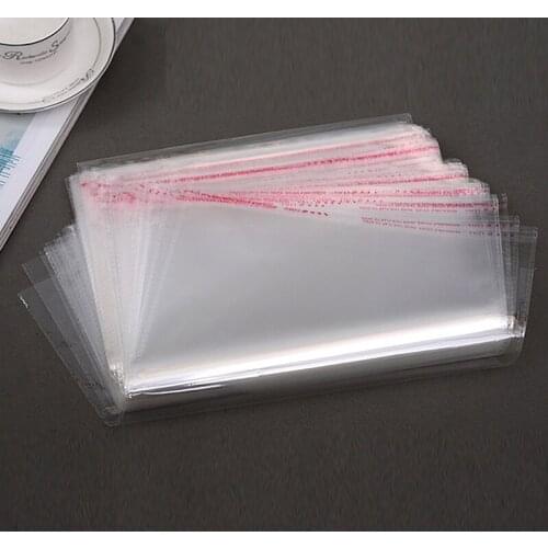 Self-adhesive Cellophane Bag storage packaging Clear Self Sealing Cello OPP Plastic poly Bags dustproof