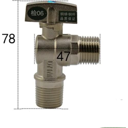 1/2" BSP Ball Angle Valve Elbow 90 Degree Hole Size 9.5mm Water Gas Oil Blue Point