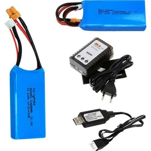 11.1V 1000mah 3S Replace Battery with USB Charger XK X450 FPV RC Drone Spare Parts Accessory upgrade 1300mah 3S for WLtoys X450