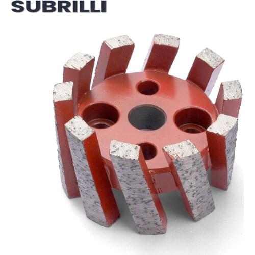 SUBRILLI CNC Stubbing Wheel Segmented Type For Router Machine Calibrating Wheel Stone Granite Marble Diamond Profiling Wheel