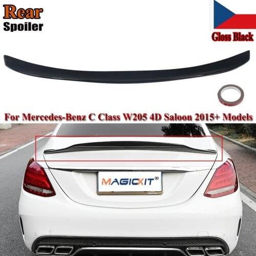 MagicKit FOR MERCEDES C CLASS W205 SALOON 4D PSM REAR TRUNK BOOT LID SPOILER GLOSS BLACK