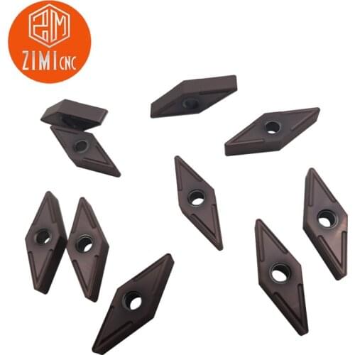10pcs VNMG160408-MS LF6018 Carbide Inserts Machine Tool Inserts VNMG332 Indexable Inserts for Steel, Cast Iron, Stainless Steel
