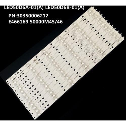 12PCS/LOT HI QUALITY LED STRIP LE50A7100A LS50AL88A72 50INCH LED50D6A-01(A) LED50D6B-01(A) PN:30350006212 E466169 50000M45/46