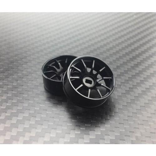 2pcs/ Set Miniz Mosquito Car Minid DRZ AWD FWD 030 BZ Gla Upgrade Metal WheelHub Lk10b Black Color