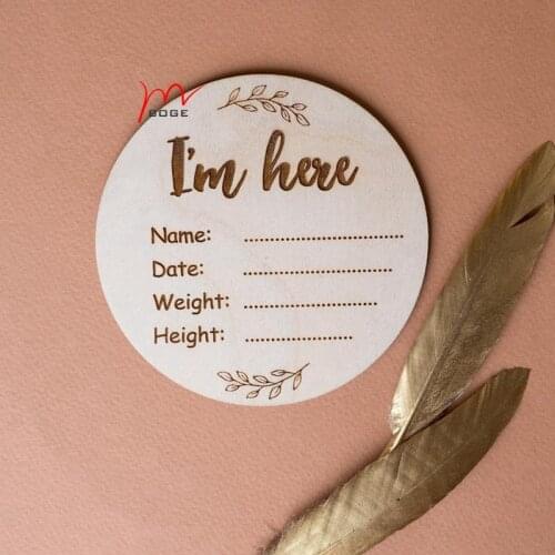 20pcs Baby Milestone Cards Announcement Baby Shower Newborn Gift Name Plaque Nursery decor Wooden Milestone