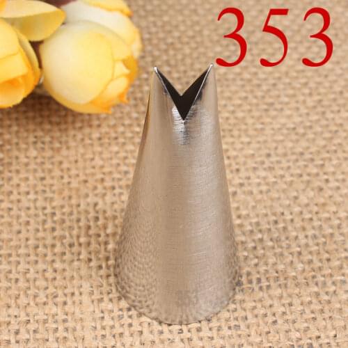 353# Stainless Steel Leaves Fleshy Cream Decorating Mouth Welding Polishing Baking DIY Tool Medium