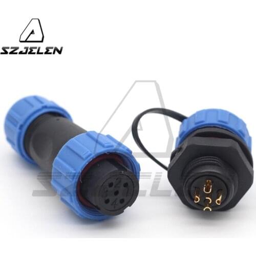 SP13 5 pin waterproof connector, IP68 Circular Plug Socket Connectors LED waterproof connector 5 pin