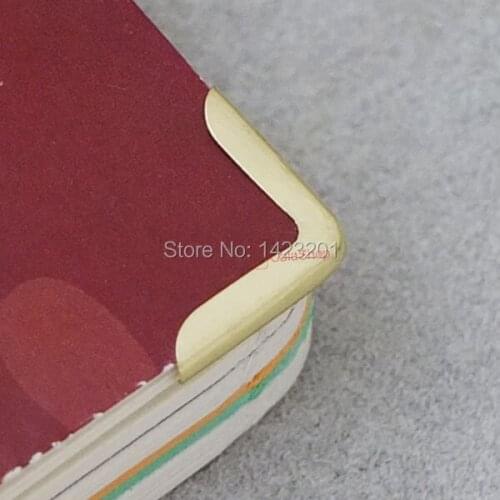 50 pcs / Lot 14mm Book Corner Protectors for Scrapbooking File Folder Albums Gold BCT08