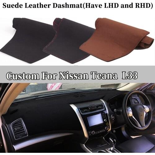 Accessories Car-styling Suede Leather Dashmat Dashboard Cover Dash Mat Carpet Custom For Nissan Teana l33 2013 2014 2015 2018