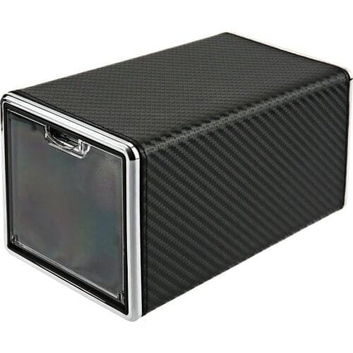 Automatic Rotation Watch Winder Display Box Transparent Cover Jewelry Storage Organizer with EU Plug #1