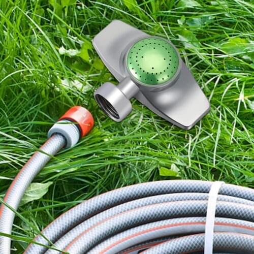 Practical Lawn Sprinkler 360 Degree Rotatable Metal Automatic Multiple Holes Water Sprinkler for Outdoor