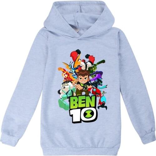 Ben Shirt for Girls Cotton Boy Hooded Tennage Kids Clothes Boys 8 10 12 Fall Clothes for Kids Little Children O-neck Tops tshirt
