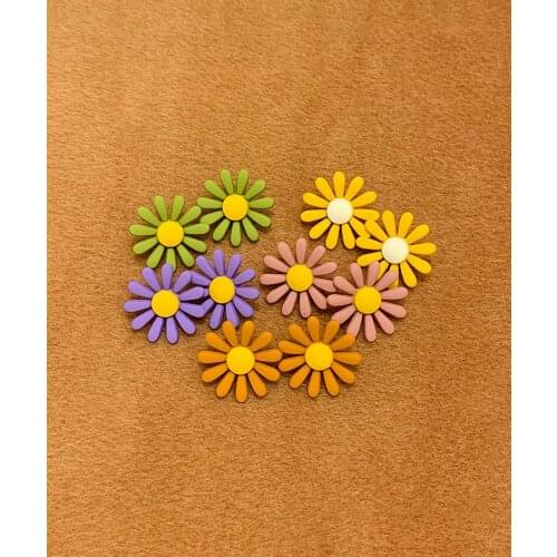 Free shipping 10pcs/lot All metal color painting process unique little Daisy button 23 mm coat buttons lovely flower buttons