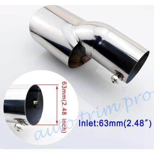 Chrome Tail Pipe Muffler Rear Exhaust Cover Trim Fit For Honda Civic 10th 2016 2017 Accessories 1pc