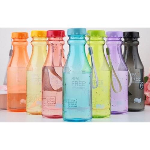 Frosted High-quality Plastic Portable Soda Cup Non-breakable Non-slip Water Flask Cup For Hiking Durable Children Cup For Home