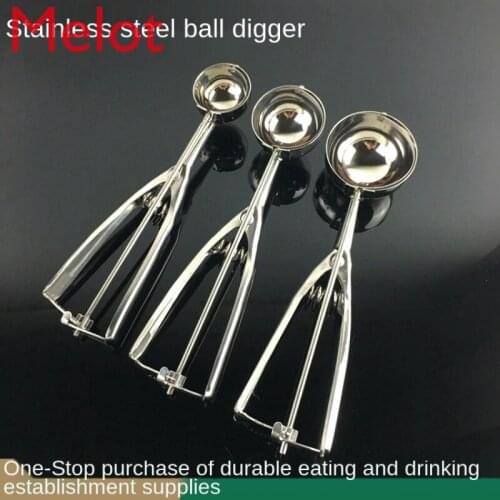 Stainless Steel Ice-Cream Spoon Ice-Cream Spoon Ice Cream Spoon Ball Scoop Melon Baller Ball Player