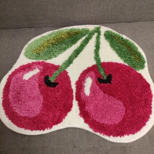 Cherry Design Cartoon Kitchen Mat Anti-Slip Long Bedroom Floor Carpet Hallway Porch Area Rug Slow Rebound Entrance Doormat