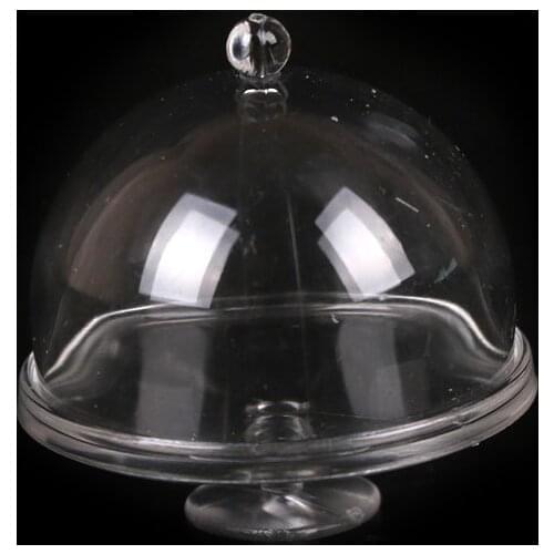 Newest Dollhouse Miniature 1/12 Scale Clear Dessert Snack Can Pot with Lid for 12th Dolls House Accessories 3CM