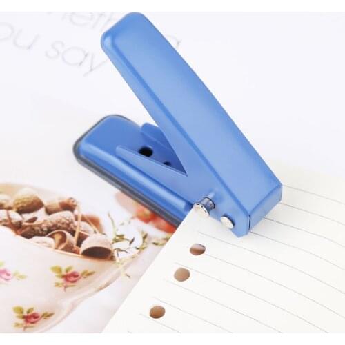 School Office 6mm Single Hole Puncher Notebook Paper Scrapbook Card Cutter 20 Sheets