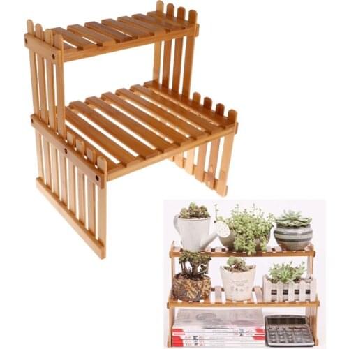 Plant Shelves Flower Garden Wooden Rack Stand Flower Display Stand Bamboo Wood Display Stand Bamboo Shelf Storage Rack Holder