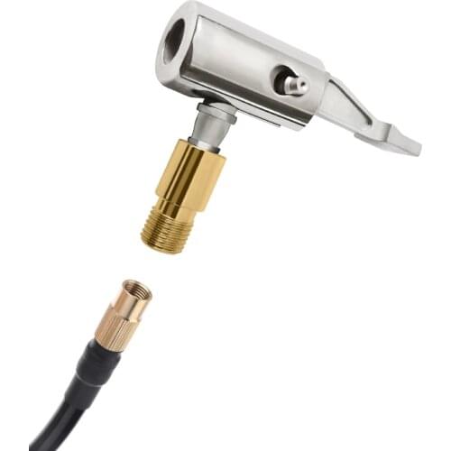 Portable Inflatable Pump for Car Tire Air Chuck Compressor Tire Inflator Tire Chuck with Barb Connector for Hose Repair