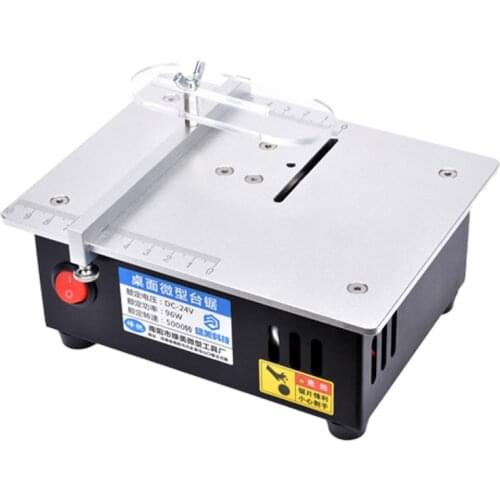 Precision Desktop S1 Mini Table Saw DIY Acrylic PCB Cutting Desktop Cutting Machine Mini Aluminum Alloy Model Small Electric Saw