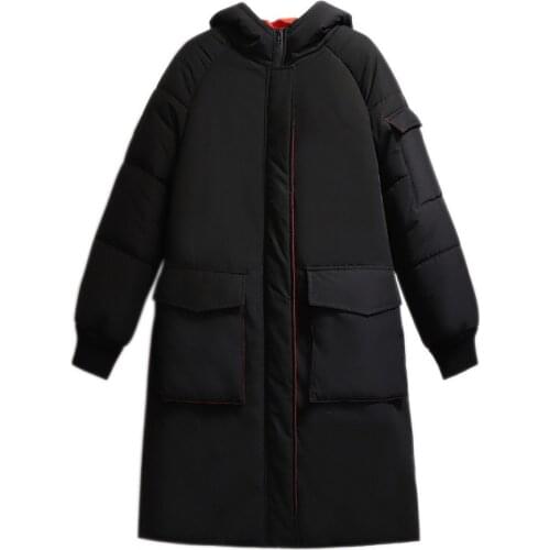 Plus Size 2xl 3xl 4xl 5xl 6xl Women Long Loose Thick Padded Coat Femme Wearable Both Sides Winter Padded Hooded Coats For Mujers