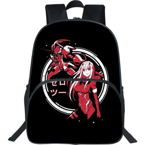 Darling In The Franxx Backpack Anime ZERO TWO Bookbag Casual Fashion Double-layer School Bag Boy Girl Bag Cartoon Knapsack