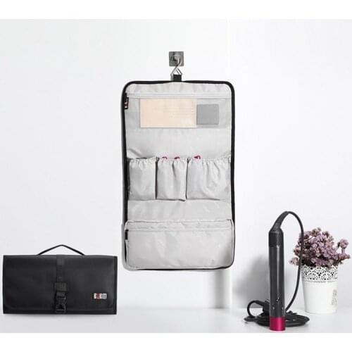 Foldable Portable Large Capacity Hair Curler Storage Pouch Nylon Hanging Space-saving Home Travel Storage Bag for Dyson Airwrap