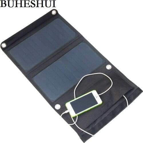 BUHESHUI 18W Foldable Solar Charger Solar Panel Battery Charger Dual USB Output Sunpower Waterproof High Quality Free Shipping