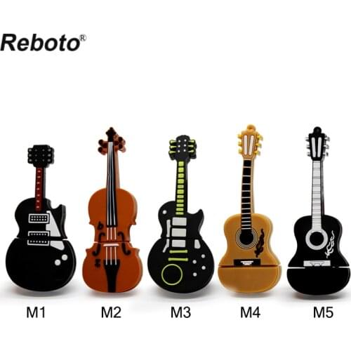 Musical instrument pen drive violin usb flash drive pendrive 4gb 8gb 16gb 32gb 64gb cartoon guitar memory stick u disk gift