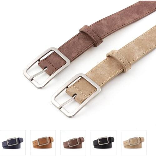 Teenage students square pin buckle Vintage belt high Quality Artific Leather jeans belt casual fashion waistband p90