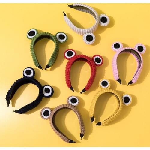 Eyes Frog Make Up Winter And Autumn Party Korean Style Head Wear Knitted Hair Band Children Accessories Women Headband