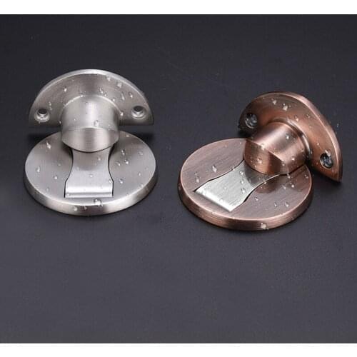 High quality Alloy Magnet Door Stops Magnetic Door Stopper Non-punch Door Holder Hidden Door Stop Furniture Door Hardware