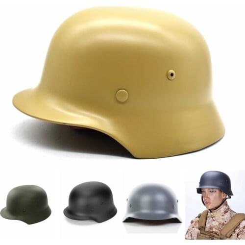 High Quality German M35 Helmet Steel Helmet Black Green Grey Tactical Airsoft Helmet Military Special Force Safety Equipment
