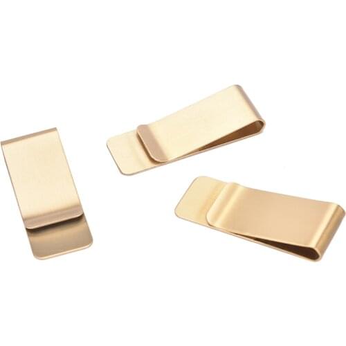 4Styles Gold Sliver Fashion Simple Silver Dollar Cash Clamp Holder Stainless Steel/Copper Money Clip Wallet For Men Women
