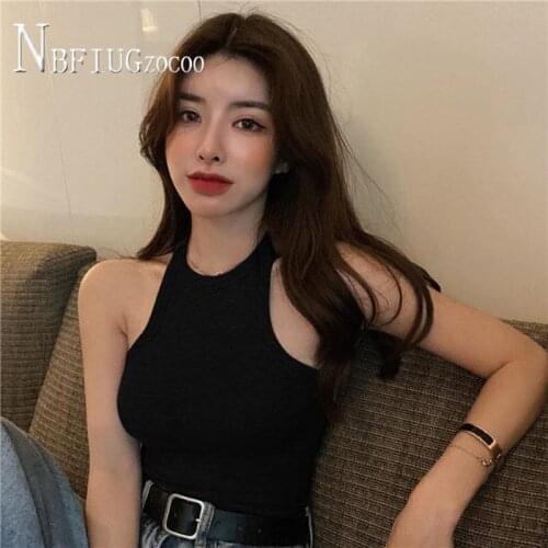 2021 Summer New Solid Color Women Vest Out Wear Slim Sexy Sleeveless Female Vests