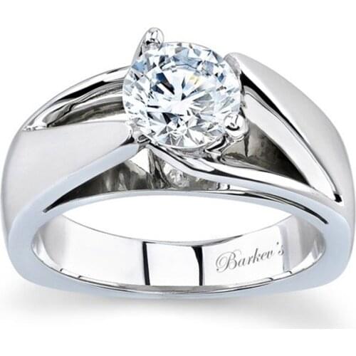 2021 Luxury Mixed Style Shiny White Zirconia Crystal Ring for Women Party Wedding Engagement High Quality Female Ring Jewelry