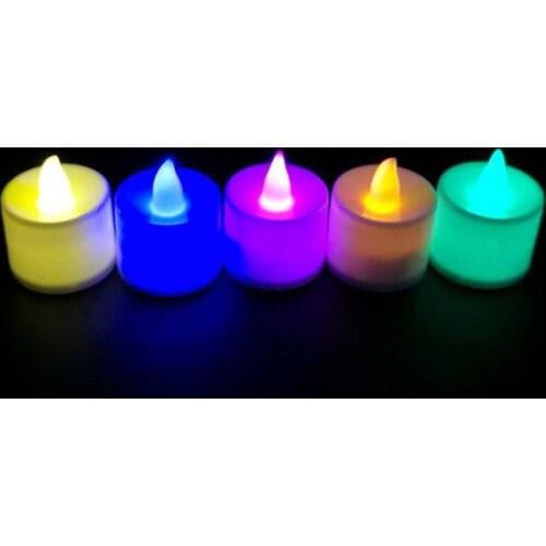 1pcs Creative LED Candle Multicolor Lamp Simulation Color Flame Light Home Wedding Birthday Party Decoration Festival Gift